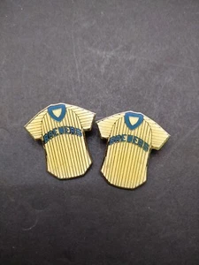 2 Vtg 1985 Milwaukee Brewers Jersey Pins by Peter David. - Picture 1 of 2