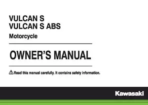 Vulcan S 2017 ABS libro manual del dueño de Kawasaki - Imagen 1 de 12