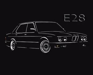 T-Shirt für Oldtimer BMW E28 Fans M5 520 525 M535 T-Shirt + Langarm - Bild 1 von 7