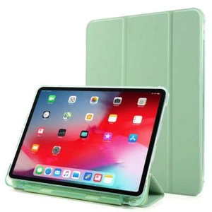 Leather Case Smart Cover With Pencil Holder For iPad 9.7" 10.2" Pro 11 12.9 mini - Picture 1 of 36
