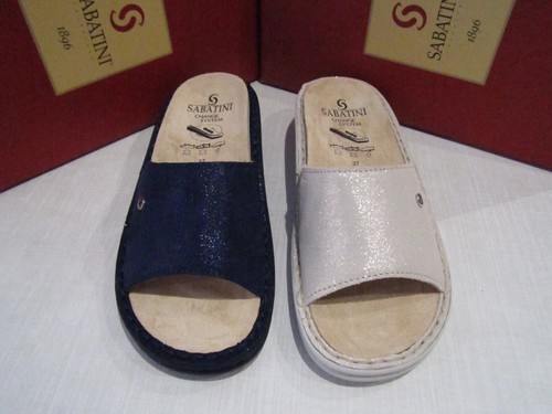 ADIDAS SABATINI CIABATTA FASCIA UNICA DONNA vera pelle100% PLANTARE ESTRAIBILE