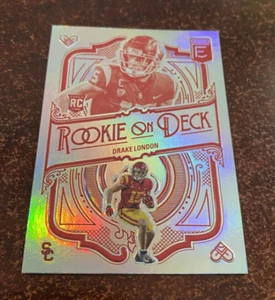 2022 Donruss Elite DRAKE LONDON Rookie On Deck SILVER #RD-11 RC ATLANTA FALCONS - Picture 1 of 2