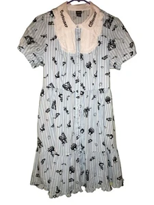 Disney Alice in Wonderland Curiouser & Curiouser collared dress Size L/G EUC - Picture 1 of 7