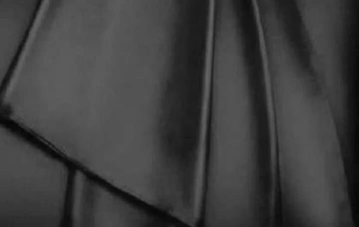 Indian Satin Fabric 4YD Dressmaking Tunic Top Material Sewing Black Fabric 44"W - Image 1 of 1