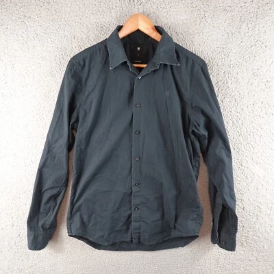 G Star Raw Mens Shirt Medium Black Core Button Long Sleeve Dress Collared Woven - image 1 of 4