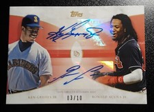 2021 Topps On Demand Dynamic Duals #3/10 AUTO - Ken Griffey Jr, Ronald Acuna Jr