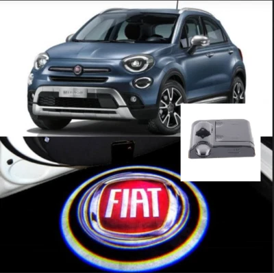 ✅✅ LED SOTTOPORTA SOTTO PORTA PER TUTTE AUTO CON LOGO FIAT BATTERIA FACILI ✅ - Immagine 1 di 4