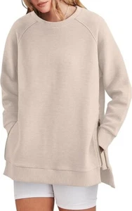 ANRABESS Womens Oversized Sweatshirt Crewneck Long Sleeve Tunic Pullover Shirt - Picture 1 of 7