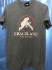 Graceland The Home Of Elvis Gray Tee-Shirt Elvis With Guitar Small