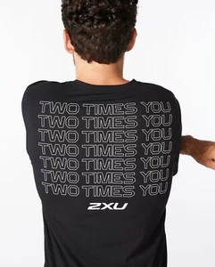Nueva Camiseta 2XU Hombres Contender Mediana Negra MR6483a Superior Comodidad de Secado Rápido - Imagen 1 de 6