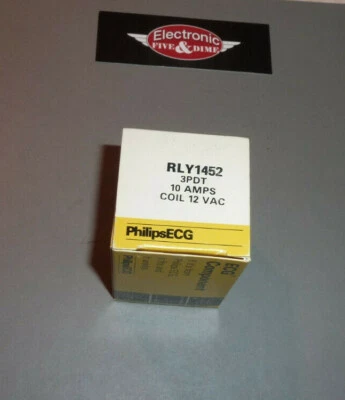 RLY1452  ECG  3PDT  10AMPS COIL OPEN FRAME RELAY-12VACSYL 12VAC - Image 1 of 4