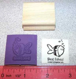 Goldfish Best fishes saying from Very Punny New Unmounted Rubber Stamp Free Ship - Picture 1 of 2