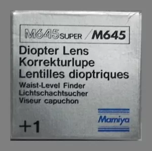 MAMIYA Waist Level Finder Diopter Lens +1.0 for M645 Super / Professional NEW - Picture 1 of 4