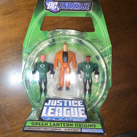 DC Universe JLU Green Lantern Origins Hal Jordan, Sinestro, and Abin Sur New Cover
