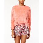 HUE Coral Multi-Dot Maniac Fleece Shirt & Boxer Pajama Set  - $54