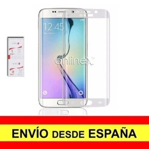 Cristal Templado para SAMSUNG GALAXY S7 EDGE Protector CURVO PLATEADO a3748 nt - Imagen 1 de 12