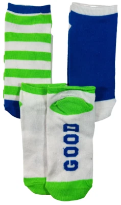 Paquete de 3 calcetines tobilleros de corte bajo verde azul y blanco 9-11 zapatos 4-10 Chatties para mujer Foto 1 de 4