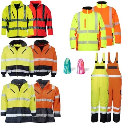 Pilotenjacke Warnschutzjacke Winterjacke Arbeitsjacke Sicherheitsjacke Parka  - Bild 1 von 2