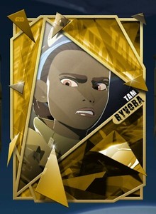 Topps Star Wars Card Trader SWCT Fractured Resistance GOLD Tam Ryvora Card