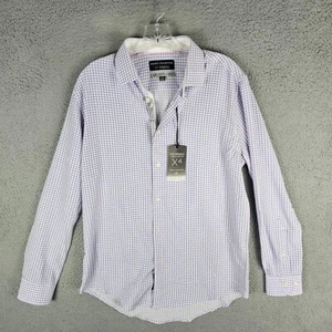 Report Collection Dress Shirt Mens 15.5 Multicolor Check 4 Way Stretch Slim Fit - Picture 1 of 10