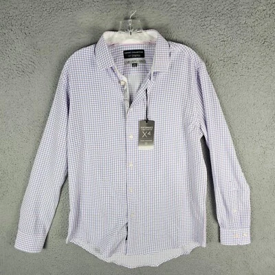 Report Collection Dress Shirt Mens 15.5 Multicolor Check 4 Way Stretch Slim Fit - Image 1 of 4