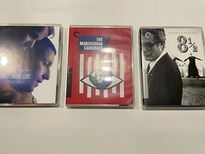 Criterion Blu-ray Triple Feature (8-1/2, Manchurian Candidate, Punch-Drunk Love) - Picture 1 of 7