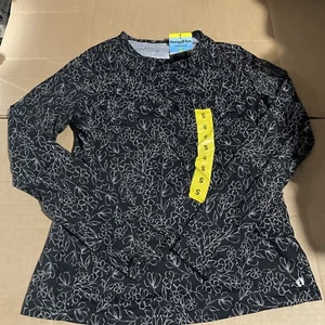 Hang Ten Women's Sun Rashguard Shirt Black - Picture 1 of 4