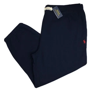Men's Polo Ralph Lauren Sweat Pants 3XB Navy Blue Drawstring Cotton Blend NEW - Picture 1 of 7