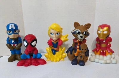 Lot Of 5 Disney Marvel Superheroes Bath Toys - image 1 of 4