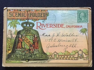 1922 Riverside California Antique Souvenir Postcard Folder 18 Historic Scenes - Picture 1 of 2