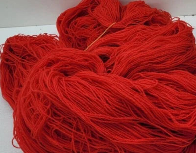 wolle zum stricken Häkelgarn- rot Strickwolle 200gr strang PA/schurwolle 1200m - Bild 1 von 4