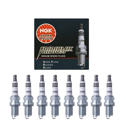 NGK Iridium Spark Plug Set 8PCS. 89-18 for Ford Hyundai Toyota 5464 BKR5EIX-11 - Image 1 of 3