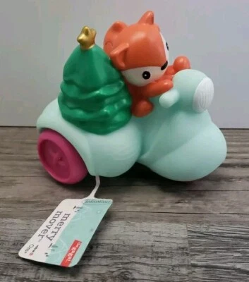 Infantino Merry Mover Orange Fox Green Christmas Tree Scooter Sidecar Baby Toy - Image 1 of 4