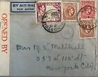 1940 Jamaica #117,#118(2),#123A On Censored Cover To Us *D
