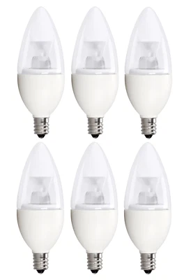 Bioluz LED 40W Candelabra Bulbs B10 B11 C37 3000K Soft White UL Listed E12 Base - Image 1 of 4