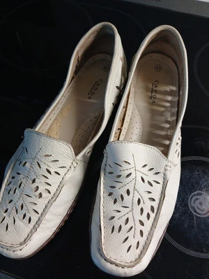 Damenschuhe 41  Leder Fb ecru - Bild 1 von 4