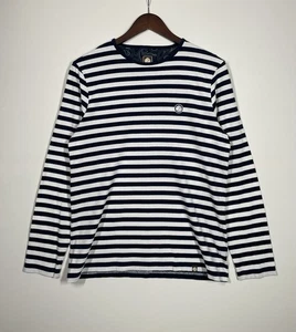 PRETTY GREEN Kinsey Long Sleeve T Shirt | Blue White Stripe | Made In Portugal M - Picture 1 of 18