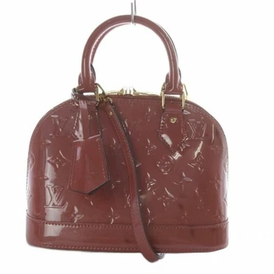 Louis Vuitton Alma BB Monogram Vernis Brown 2Way Shoulder Handbag Japan - Image 1 of 4