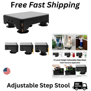 Taburete Escalón Ajustable Capacidad 600 Adultos Antideslizante Ancho Seguridad para Cama, Cocina  - Imagen 1 de 14