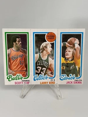 1980-81 Topps Larry Bird RC , Jack Sikma, Scott May #232-30-47 - Image 1 of 2