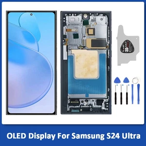 Pantalla táctil LCD OLED para digitalizador Samsung S24 Ultra + repuesto de marco - Imagen 1 de 13