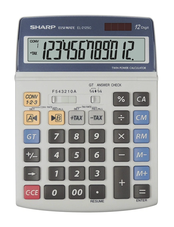 Sharp EL 2125 C Answer CheckFeature, Desktop Calculator EL-2125C - Image 1 of 1