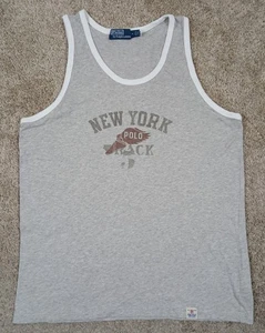 Polo Ralph Lauren Vintage P-Wing Tank Top New York Track & Field Muscle Shirt M - Picture 1 of 8