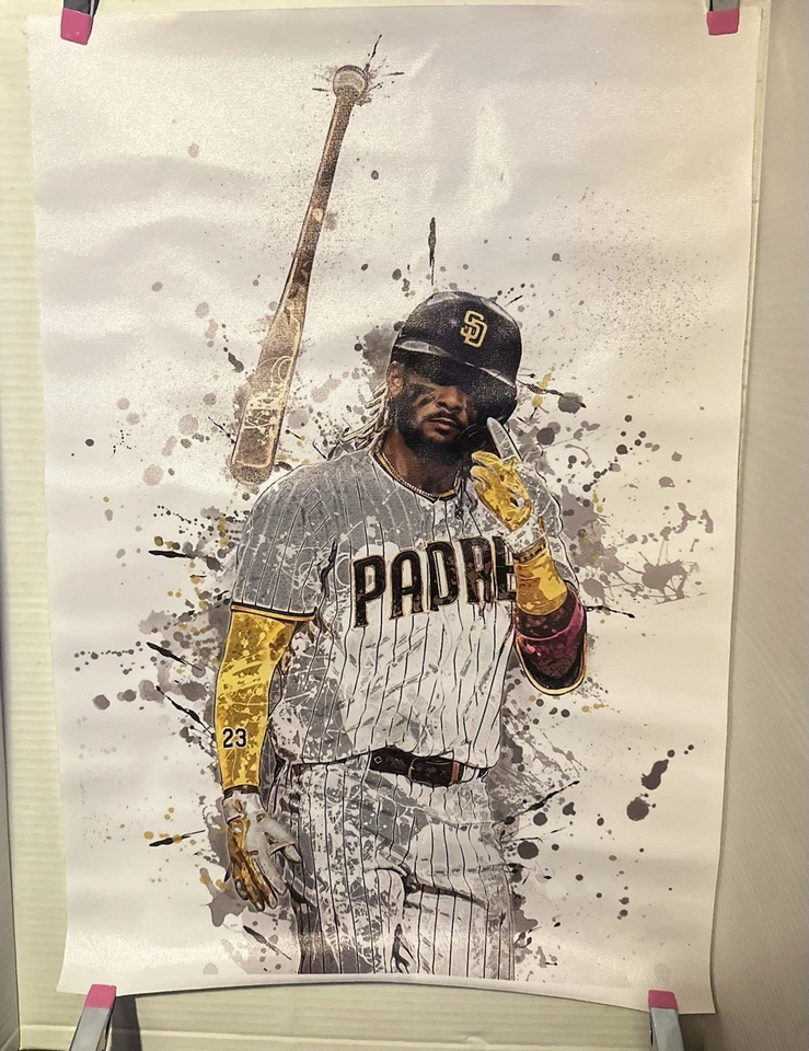Fernando Tatís Jr. San Diego Padres Baseball Canvas Poster 16x24” UNFRAMED - Image 1 of 1