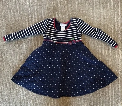 Girls Dress Bonnie Jean Size 6 Dress Quilted Skirt long sleeve kid children’s - Image 1 of 4