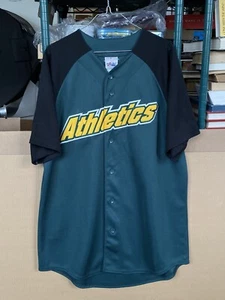 Vintage Majestic Oakland A’s Athletics Jersey Men's Large MLB Button Up - Picture 1 of 15