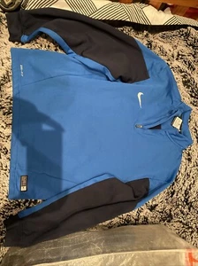 Nike Dri-Fit Blue/Black Training Top 1/4 Zip - Size 10-12yrs Bx61 - Picture 1 of 5