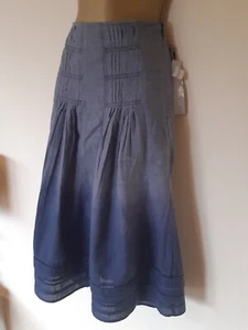 Per Una Blue Skirt Sz 12 Nwt! Dip Dye Midi Summer Casual Holiday - Picture 1 of 10