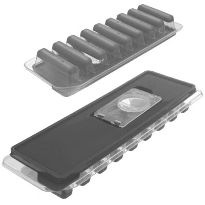 Silikonform Eiswürfelform mit Deckel für längliche Eiswürfel ideal für Flaschen - Bild 1 von 4