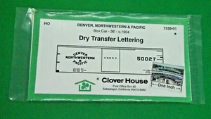 Clover House Dry Transfer HO #7339-01 DNW&P 36' Box Car, c. 1904 - More Below - Picture 1 of 2